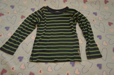 122 zelené prouhaté triko bavlněné, h&m,122