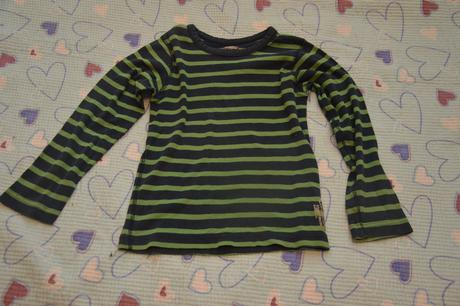 122 zelené prouhaté triko bavlněné, h&m,122