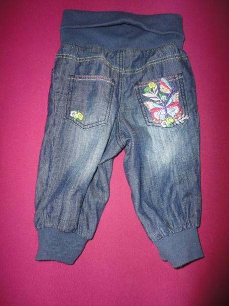 Krásné letní riflíky hm, vel. 4-6 měsíců, h&m,68