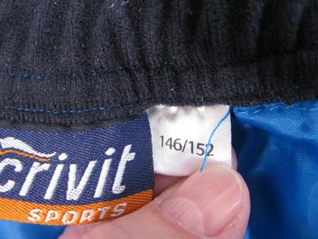 Chlapecké modré lyžařské kalhoty, oteplovačky, crivit,152