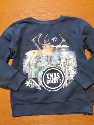 Vánoční mikina vel 116-122, 122