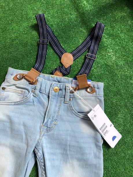 Džíny s kšandami, h&m,104