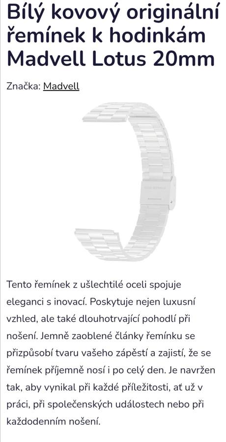 Řemínky na hodinky madvell,
