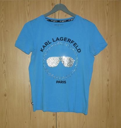 Modré dámské tričko karl lagerfeld, xs