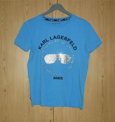Modré dámské tričko karl lagerfeld, xs