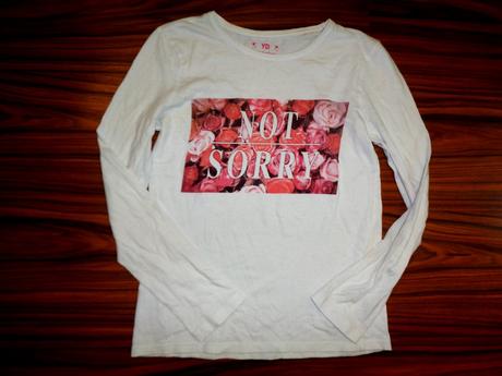 Bílé tričko s růžičkami, young dimension,152