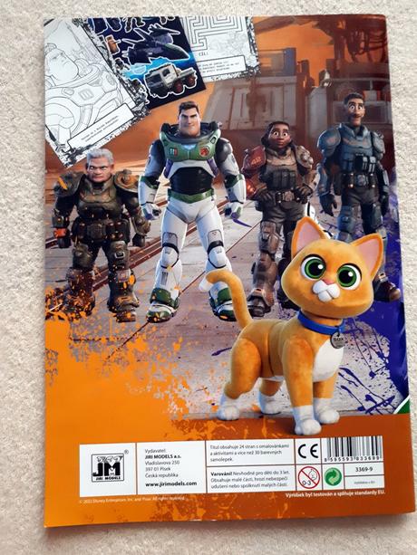 Toy story buzz rakeťák omalovánky se samolepkami,