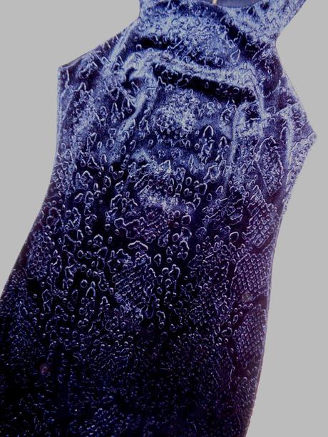 Luxusní modrofialové sametové šaty se vzorem uk8, topshop,36 / 164 / 170 / s