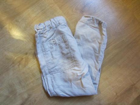  tenké, měkké lněné kalhoty na léto, h&m,110