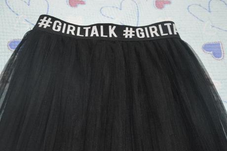 122 128 tylová černá sukně, 128