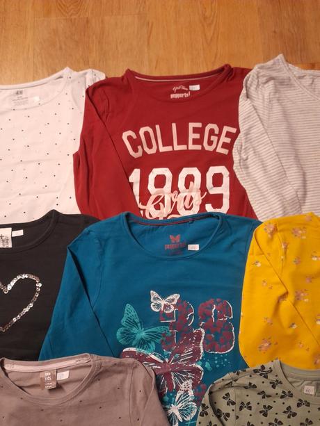 10x tričko, h&m, c&a, peppers, sinsay atd, 134/140, h&m,134