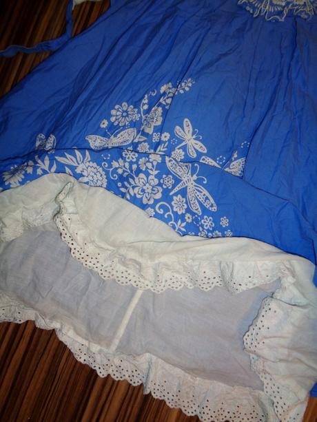 Nádherné modré šaty s motýlky, monsoon,116