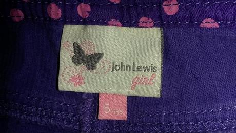 Fialové manšestráky john lewis girl vel. 110, john lewis,110