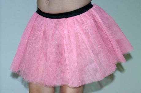 Růžová tylová sukýnka styl tutu, 104