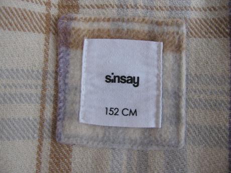 Dívčí károvaná bundokošile se zapínáním, sinsay,152