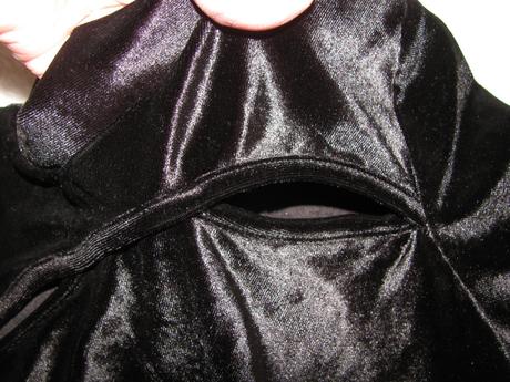 Černé velurové elastické mini šaty-malé černé, matalan,140