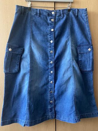 Džínová sukně vel. xxl / 50, bonprix,50