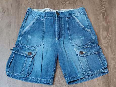 Chlapecké džínové kapsáče kraťasy, lupilu,vel.140, lupilu,140