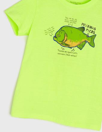 Tričko piraňa fosforové vel. 140, fox & bunny,140