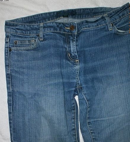 Džíny s opravovaným kolenem-vel.cca.l-xl, l