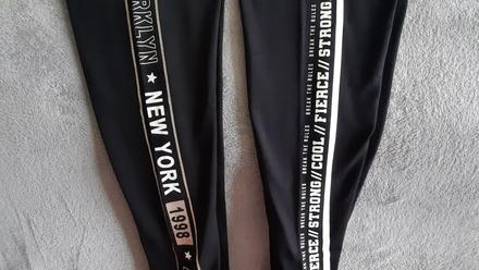 2x legíny/tepláky s nápisy - cena za 2 ks, c&a,176