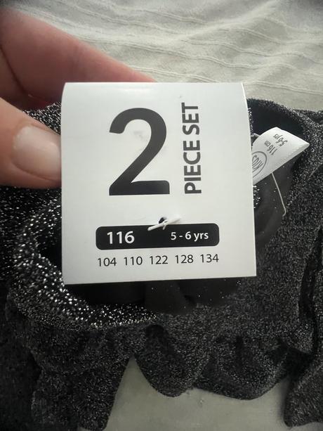 Nový slavnostní set kalhoty s halenkou vel 116/5-6, 116