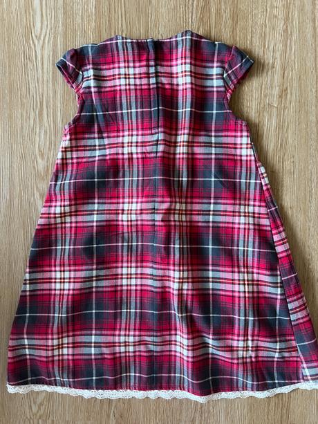 Dívčí sváteční kostkované šaty - h&m, vel. 128, h&m,128