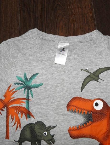 Trička s dinosaurem a světlé - vel.134, c&a,134