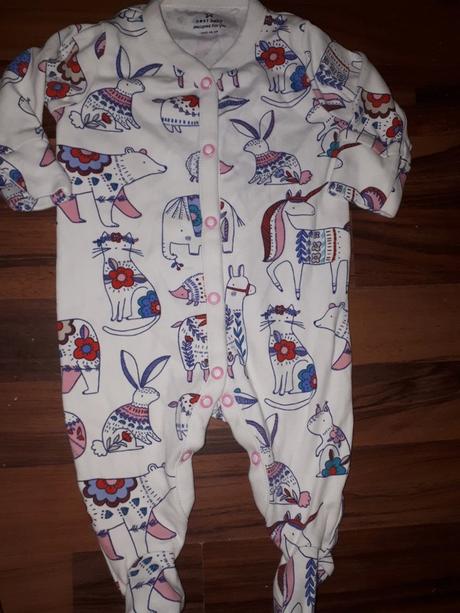 Bílý overal s kočky 62 next, next,62