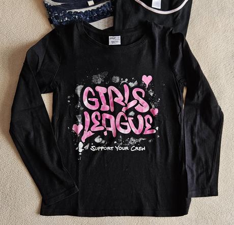 Dívčí mix triček (3x dlouhý a 2x krátký), 134/140, 140–152