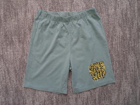 Zelené mint modré chlapecké pyžamo letní, 146