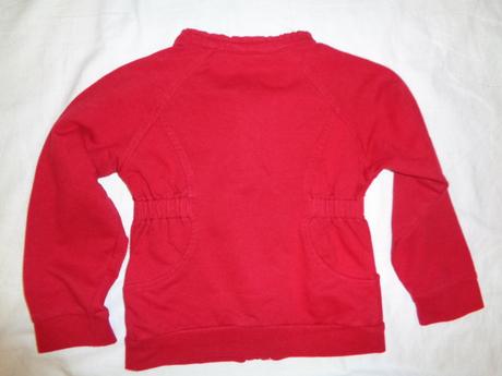 Nádherná červená mašličková mikina 4 roky, mayoral,104