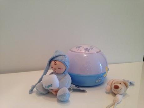 Chicco lampička hrající noční obloha+clip nattou ,