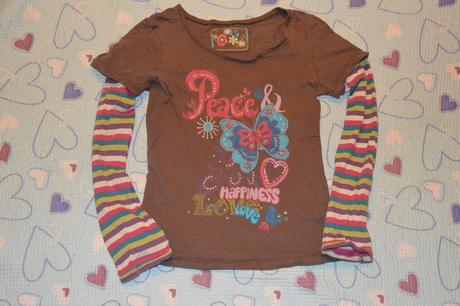 Bavlněné triko s motýlem, flitry a kamínky, cherokee,140