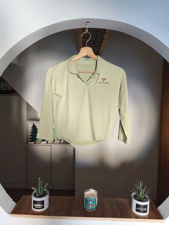 Zelenkavé tričko s 3/4 rukávem styl armani jeans, armani,s