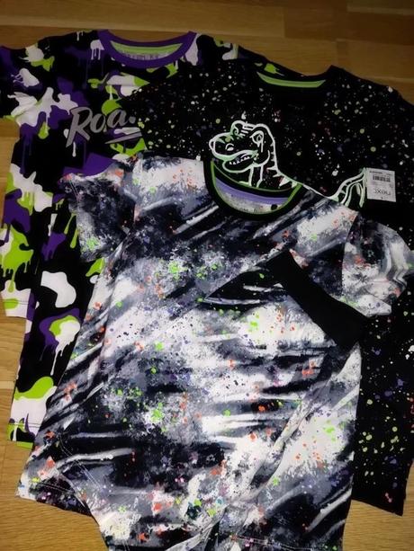 3x letní pyžama s fleky, dinosaury 110 next, next,110