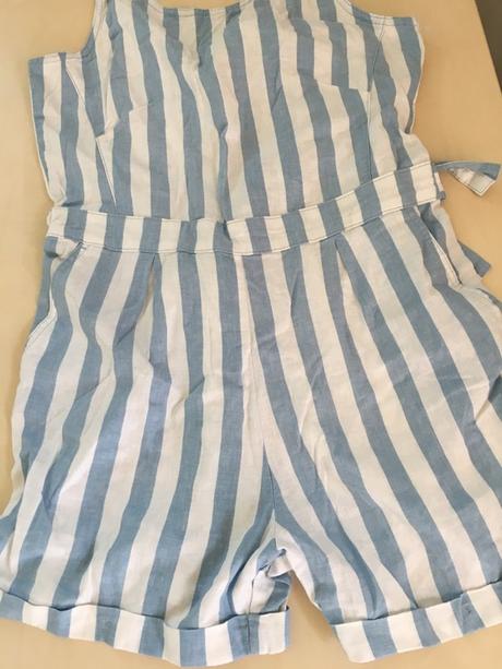 Nový modrý proužek overal, vel m/l, next, next,l