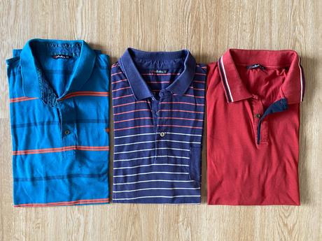 Pánská trička s límečkem - 3ks - jtx, vel. xl, xl