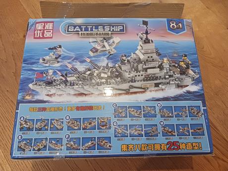 Stavebnice battleship loď.,