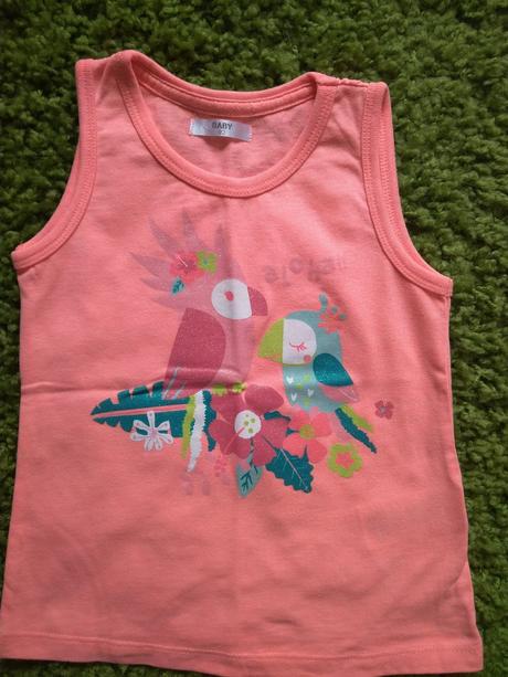 Neon lososové tílko vel. "92", 92