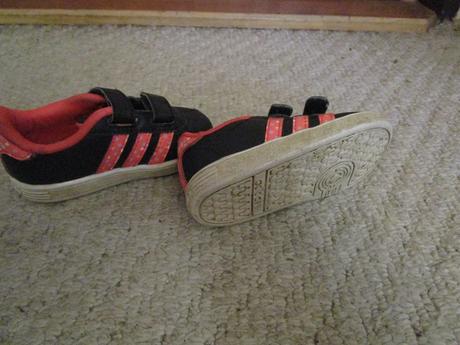 Oranžovočerné tenisky adidas, č. 21, stélka 12,5cm, adidas,21