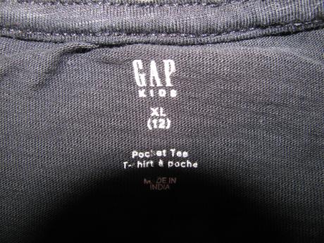 Dětské bavlněné černé tričko gap, gap,152