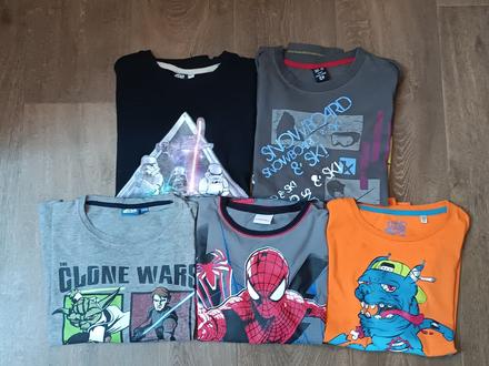 5x chlapecká trička s dlouhým rukávem,vel.140/146, 140