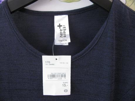 Dívčí tmavě modré pružné šaty, c&a,164