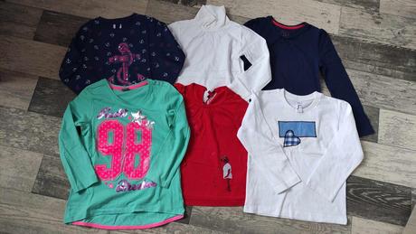 Trika dl.rukávek dívčí 6ks 98/104-110, f&f,98