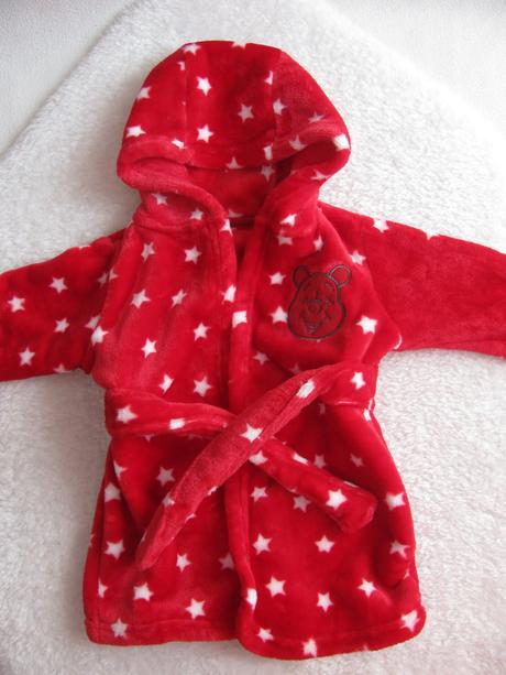 Malinově červený fleecový župan s kapucí disney, disney,68