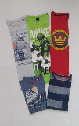 5 x tričko s krátkým rukávem, vel. 146/152, tom tailor,146