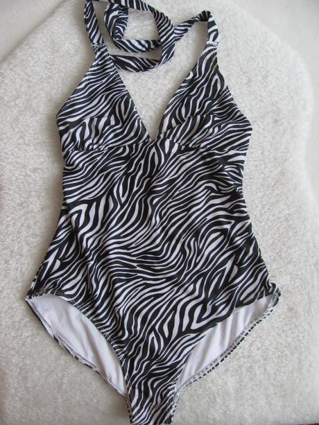 Jednodílné černobílé plavky, esmara,38