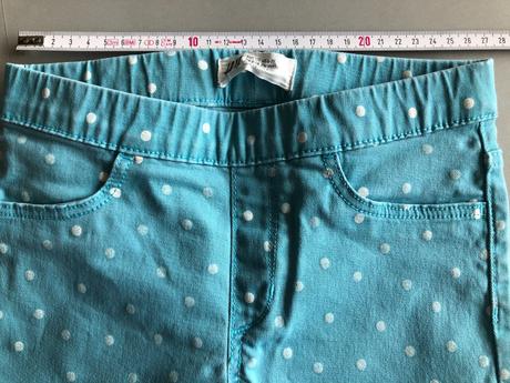 Veselé tyrkysové šortky puntíky 122cm 6-7let hm, h&m,122
