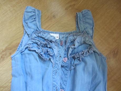 Peckovní džínový overal s volánkama, ladybird,116